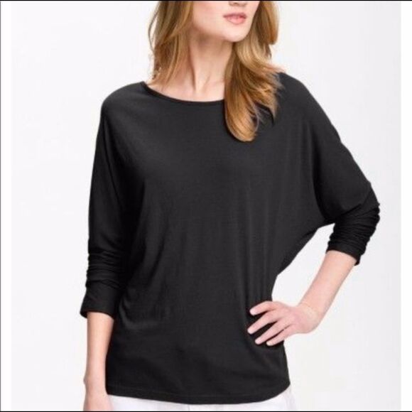 Vince Dolman Sleeve jersey tunic top, black size M - Picture 1 of 11